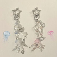 jellyfish keychain cute beaded Star phone charm accessory gifts