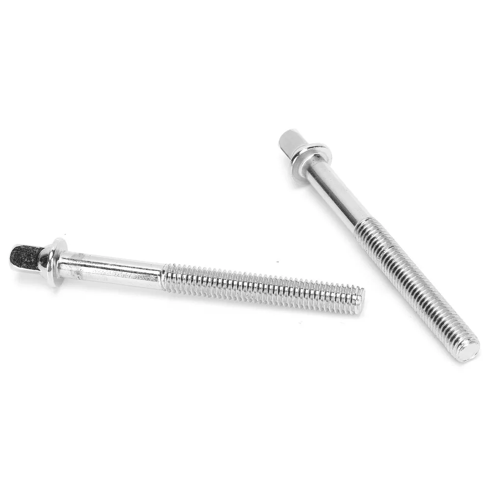 6PCS 70mm Length Drum Tension Rods Metal Material Silver Drum Kit Screw Set Percussion Replacement Screws For Jazz Drum Kit