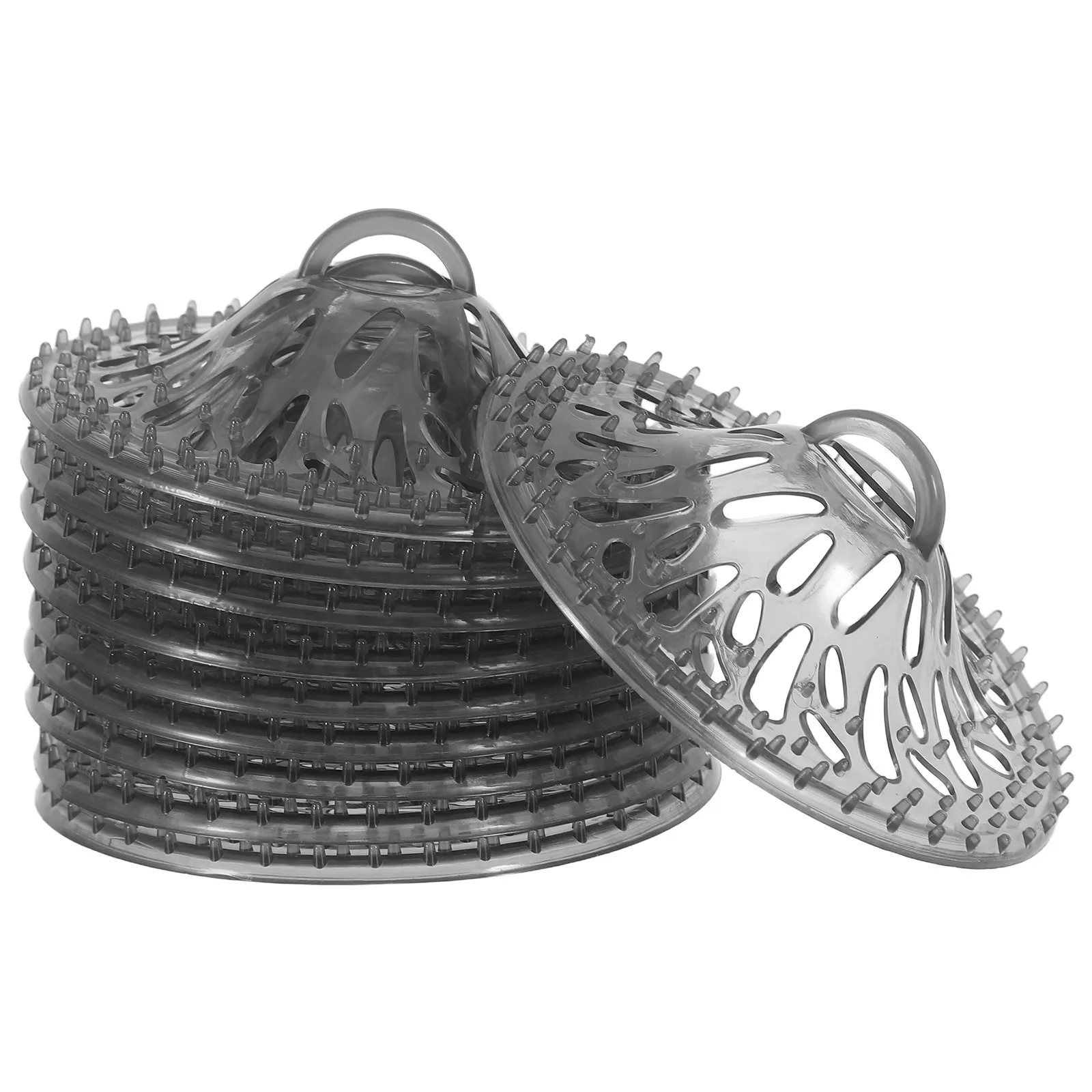 30Pcs Disposable Shower Drain Hair Catcher Bowl Design Handle No Clogging Bathroom Floor Drain Hair Collector Strainer view 2