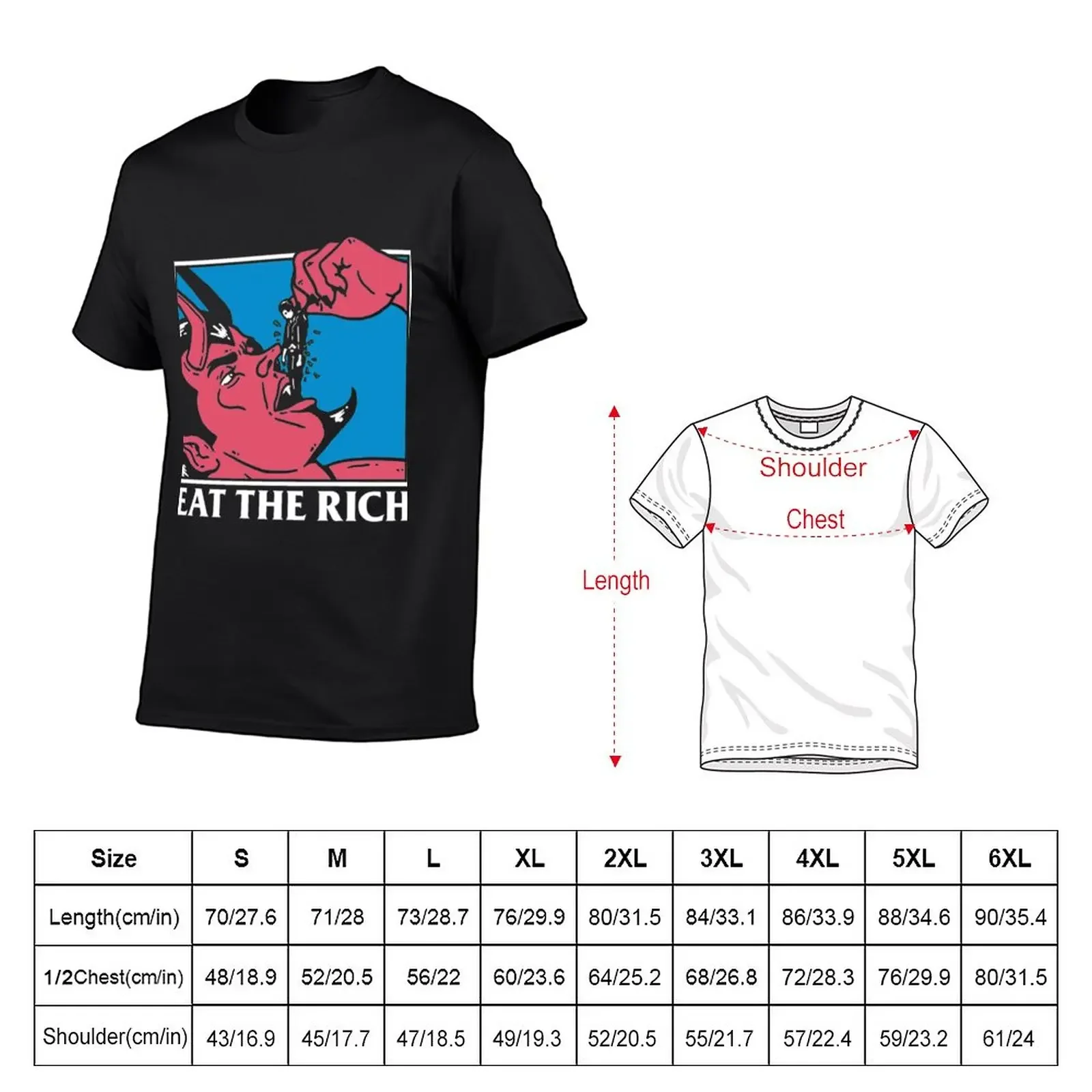 Eat The Rich T-Shirt boys animal print oversized summer tops mens graphic t-shirts anime