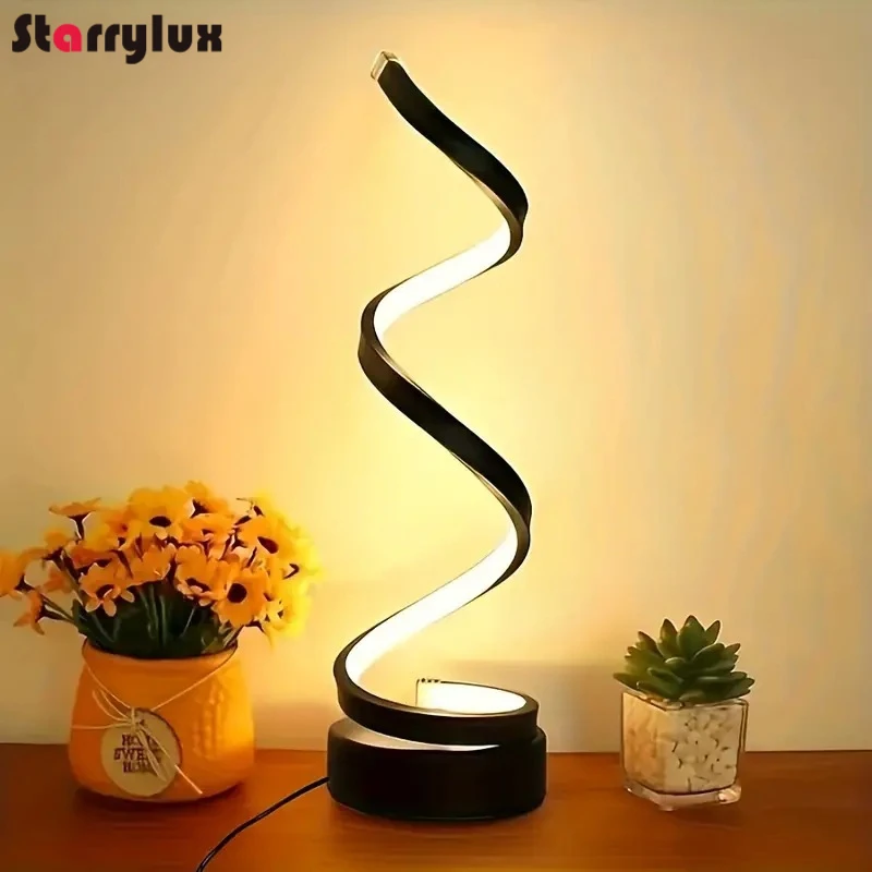

Snake Shape Night Light Plug-in Bedside Lamp Creative Warm Lights Ambient Lamps Flexible Bendable Design