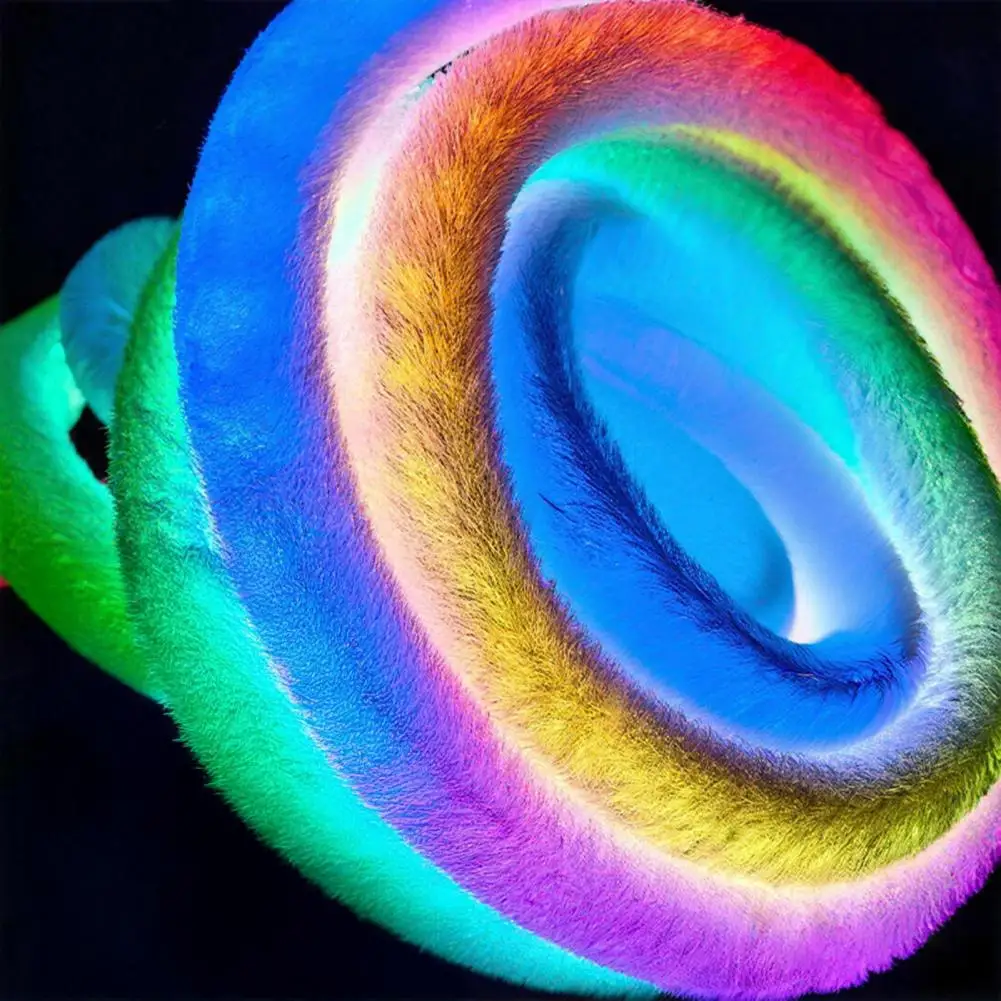 Faux Fur Led Rope Lights Faux Fur Neon Light Strip 360-degree Flexible Led Rope Light Soft Decorative for Bedroom for Gaming