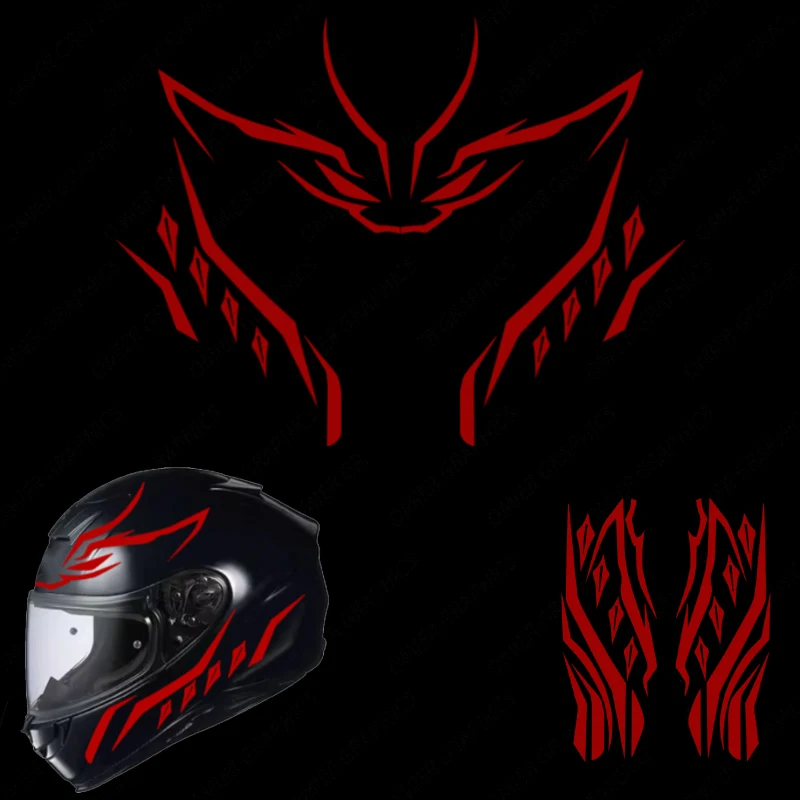 

Motorcycle Accessories Helmet Stickers Modified Decoration for Yellow RED Black Panther Abstract