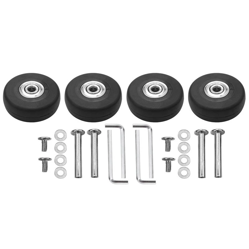 ABFK OD 50Mm 24 Sets Of Luggage Suitcase Replacement Wheels Axles Deluxe Repair Tool