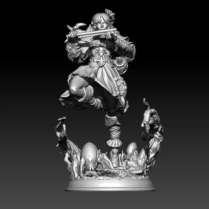 

1/24 1/18 модель из смолы, фигурка скрипки, фигурка девушки, неокрашенная, без цвета, RW-818