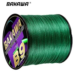 BAKAWA 9x-Strand Braided Fishing Line 300M 500M 1000M Japanese Multifilament Pe Wire For Saltwater Durable Woven Thread Tackle