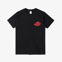 Akatsuki Cloud Symbols Print Men T-shirts Streetwear  Japan Anime Short Sleeve T Shirts 2024 Men Women Oversized Tee Tops Sporty