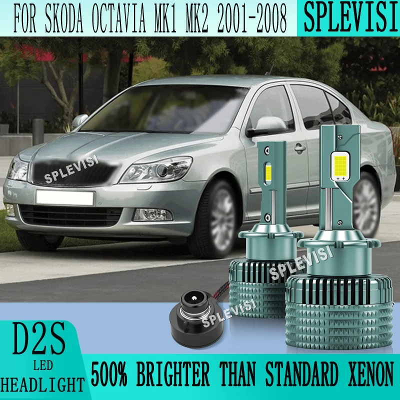 

500% Brighter Than Xenonl Bulb 66240CBI LED Car Headlight For Skoda Octavia Mk1 Mk2 2001 2002 2003 2004 2005 2006 2007 2008