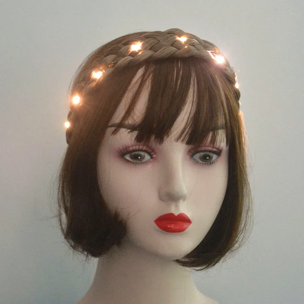 DIY LED Lights String Blinking Hair Styling Tool Braider Gift Weave Braids Girl Birthday Decoration Glow Party Supplies