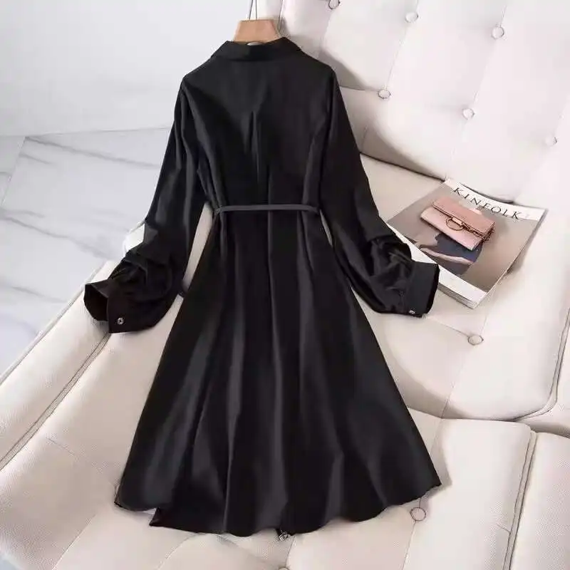 Robe chemise en viande pour femmes, vêtements de grande taille, Styles fins, moyens et longs, couverture de petite sœur grasse, nouvelle collection