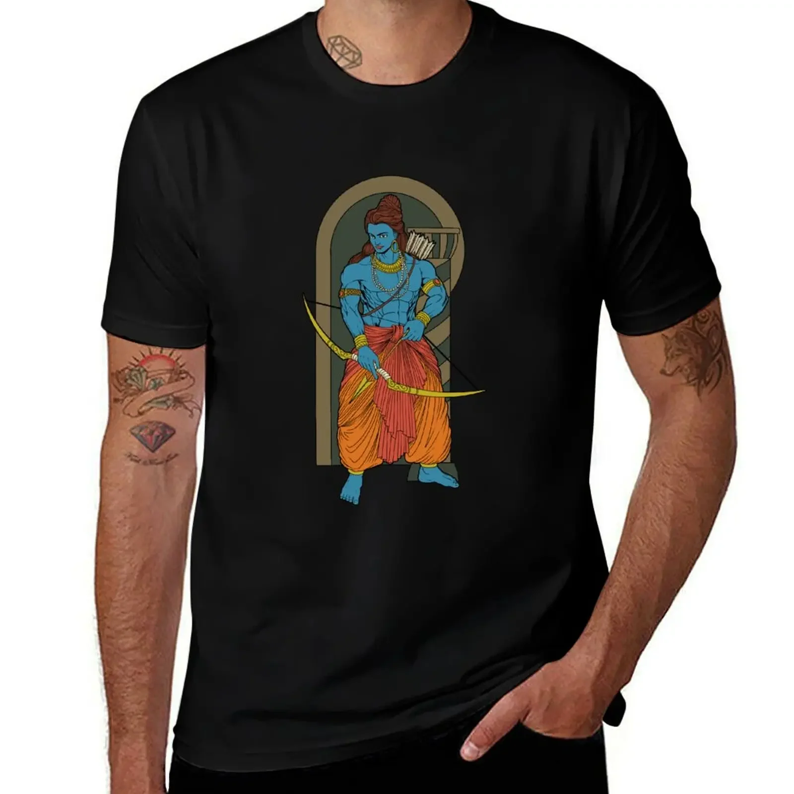 

Hindu god - Rama T-Shirt man t shirt rapper graphic tees cotton man t-shirts clothes for men