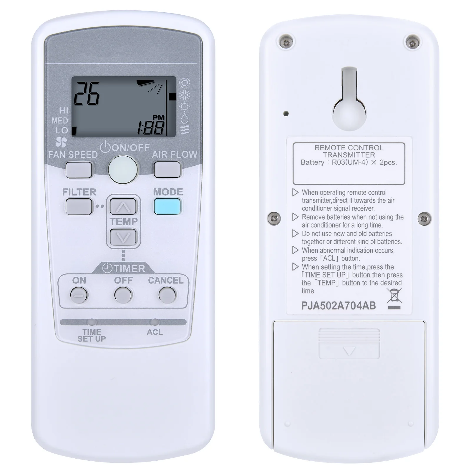 Nuevo PJA502A704AB para Control remoto de aire acondicionado Mitsubishi