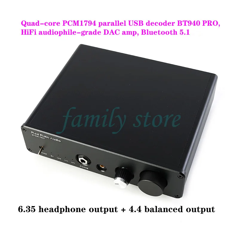 4-core OPA1622 or PCM1794 parallel USB decoder BT940 PRO, HiFi audiophile-grade DAC amp, Bluetooth 5.1