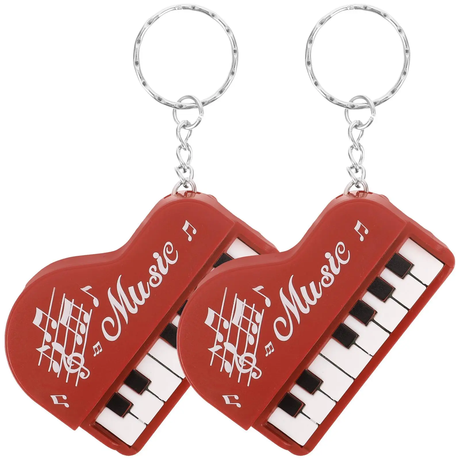 2 Pcs Mini Piano Music Keychains for Women Instrument Baby Toys Instruments Keyboard Musical Backpack Miniature