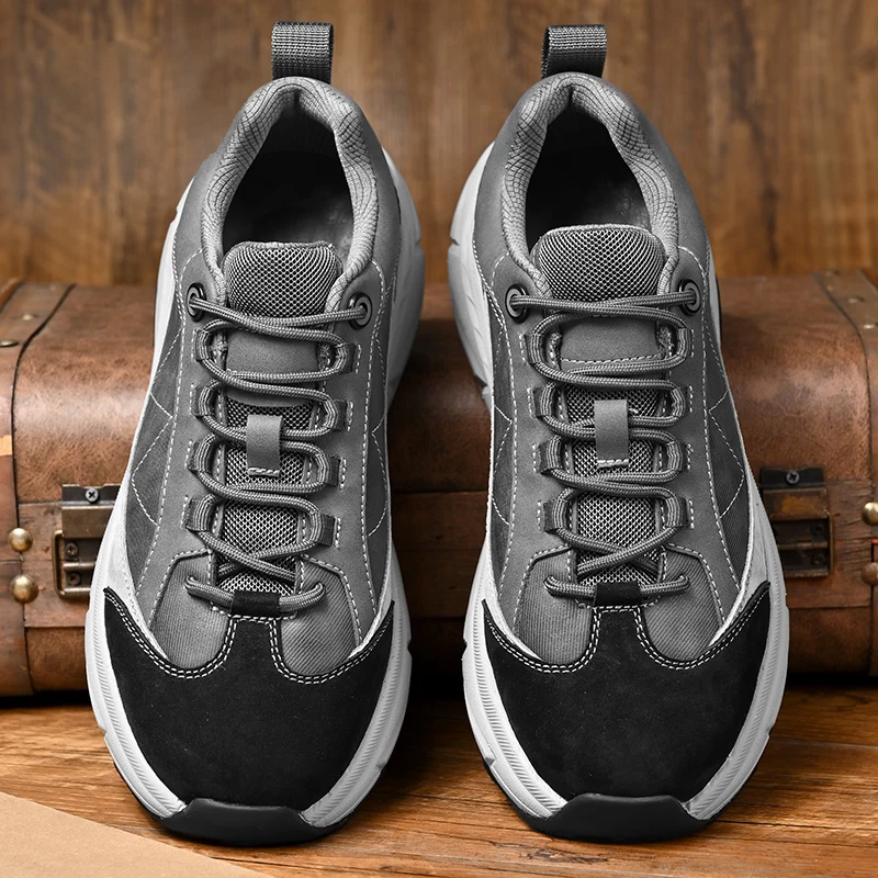 

Autumn Winter Fashionable Men Sports Shoes Lightweight Breathable Comfortable Splicing Outdoor Hiking Mountaineering Shoes