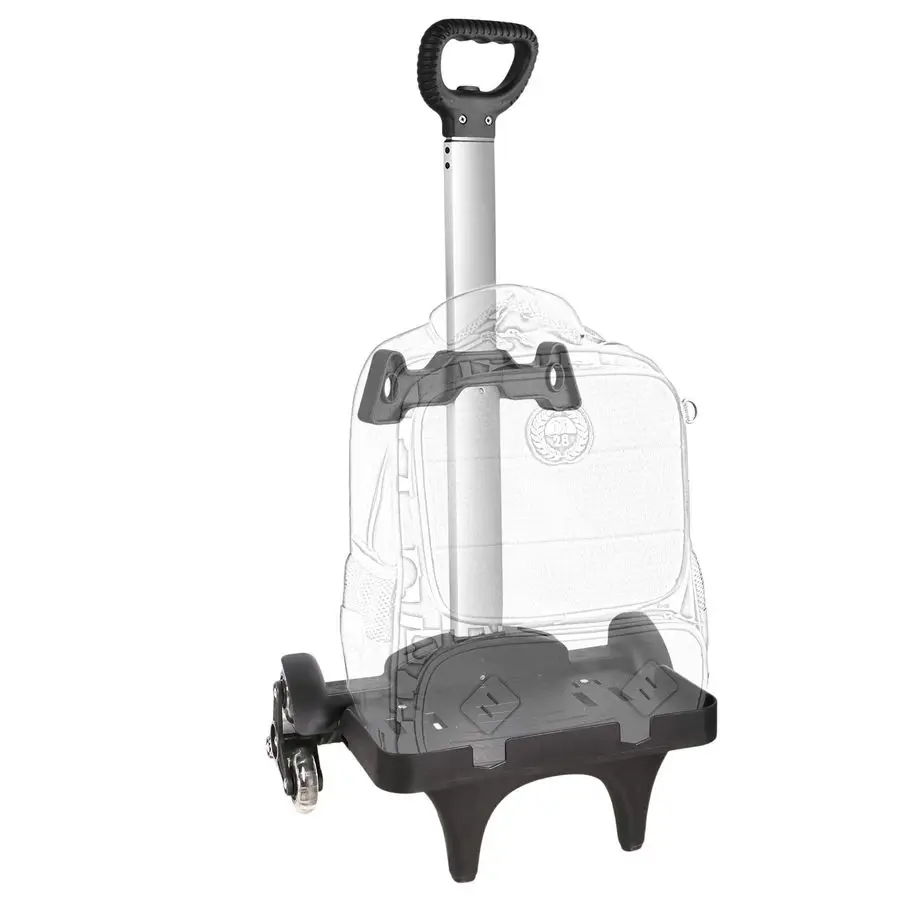 

Тележка на колесах из алюминиевого сплава, складная тележка для школьного рюкзака, 6-колесная тележка для багажа с защитой края