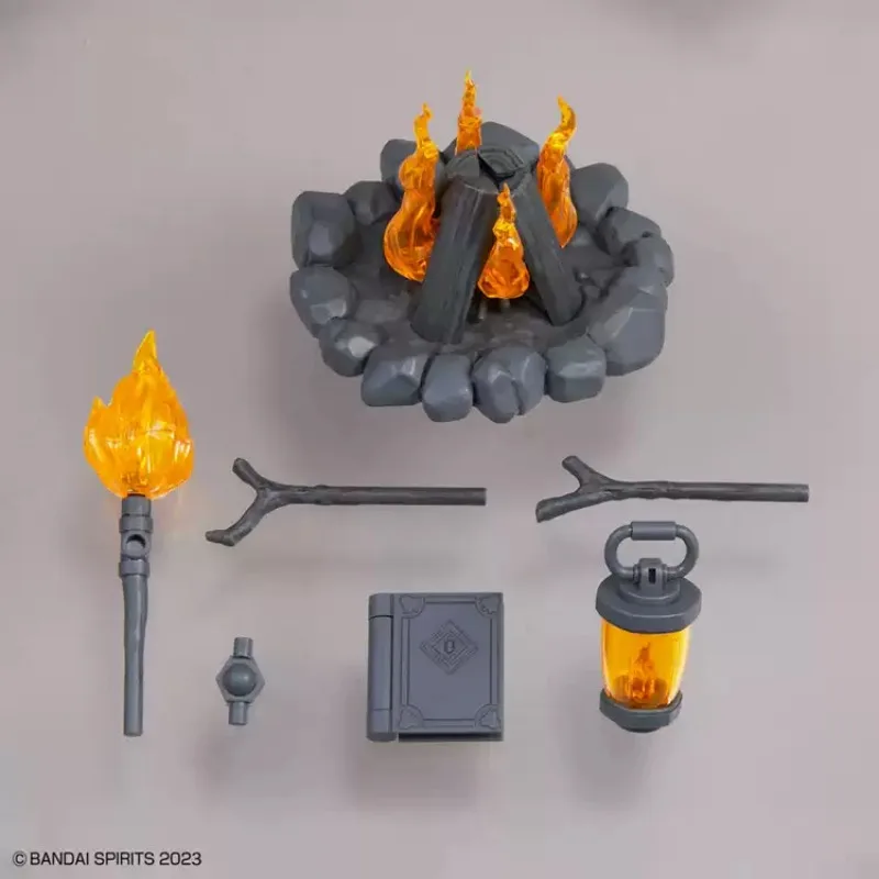 Bandai Genuine 30MF ITEM SHOP 4 QUEST OPTION  Bonfire Anime Action Figure Collectible Assembly Model Toys Ornament Gift Children