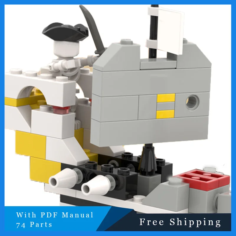 74 pezzi creativi piccoli barche fantasma tecnologia blocchi di costruzione modulari modello educativo assemblaggio fai da te giocattoli per bambini regali di compleanno