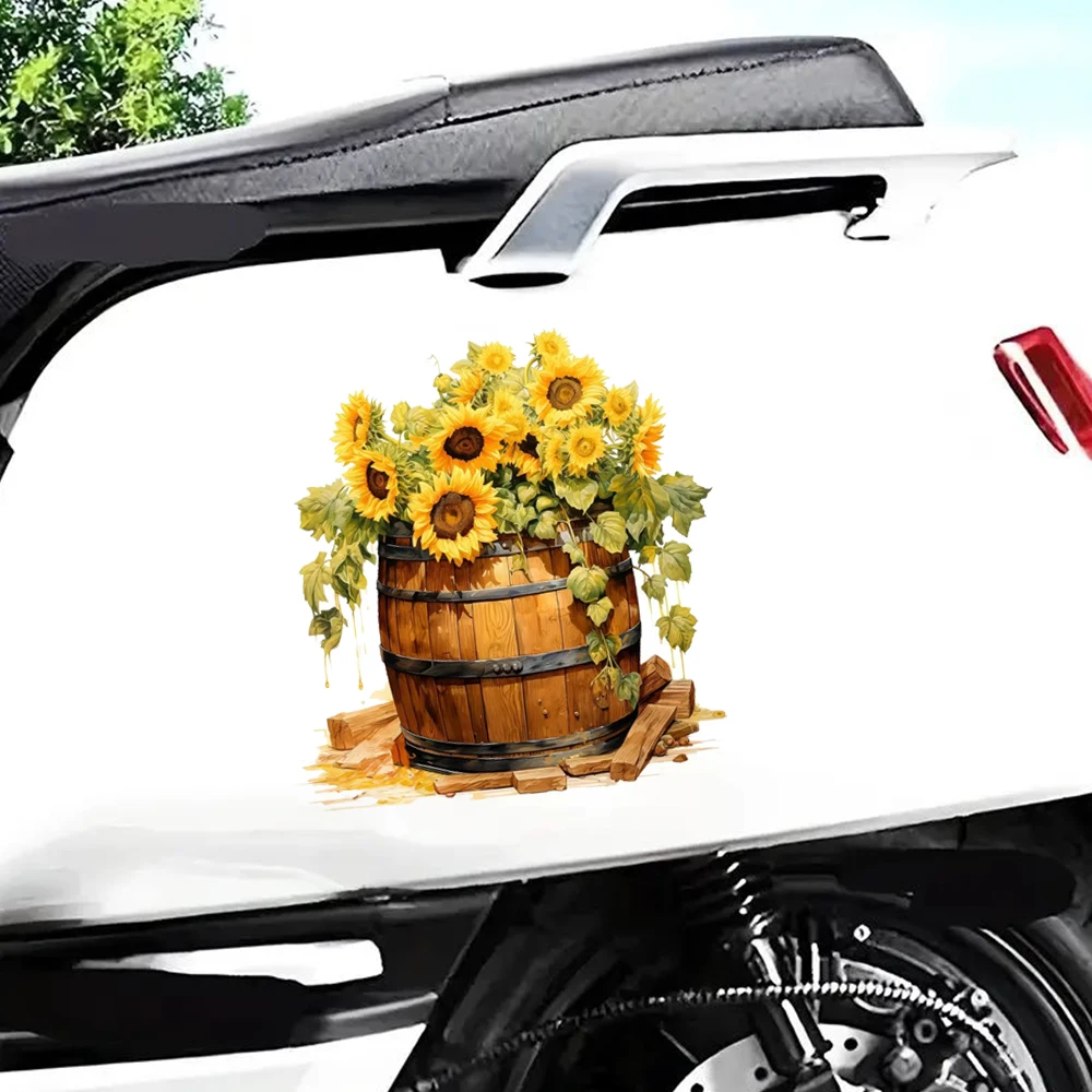 

Водонепроницаемая декоративная наклейка на автомобиль в деревенском стиле с подсолнухами, подходит для автомобилей, ноутбуков, бамперов, стеклянных окон