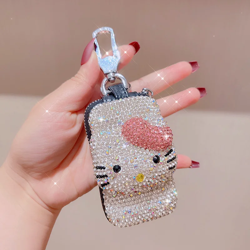 Kawaii sanrio hello kitty Schlüssel etui Führerschein Ledertasche Tasche Kraftfahrzeug Führerschein zwei in einem Spielzeug für Mädchen geschenke