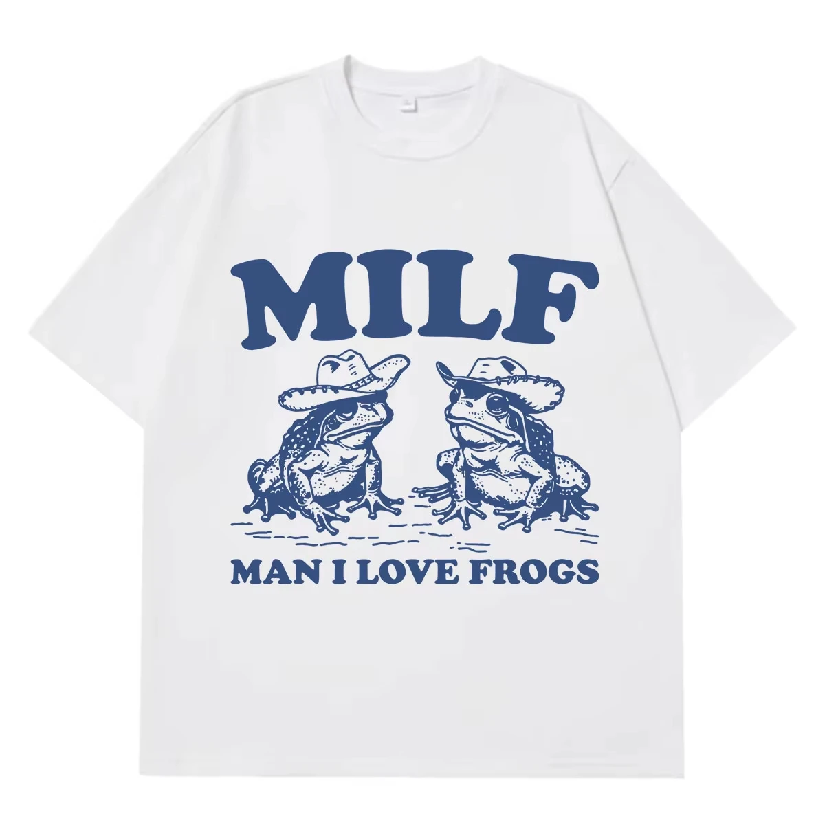 Man I Love Frogs Funny Meme T-shirt Men Women Fashion Hip-Hop T-shirts Summer Short-sleeved Loose Casual Cotton T-shirts Tops