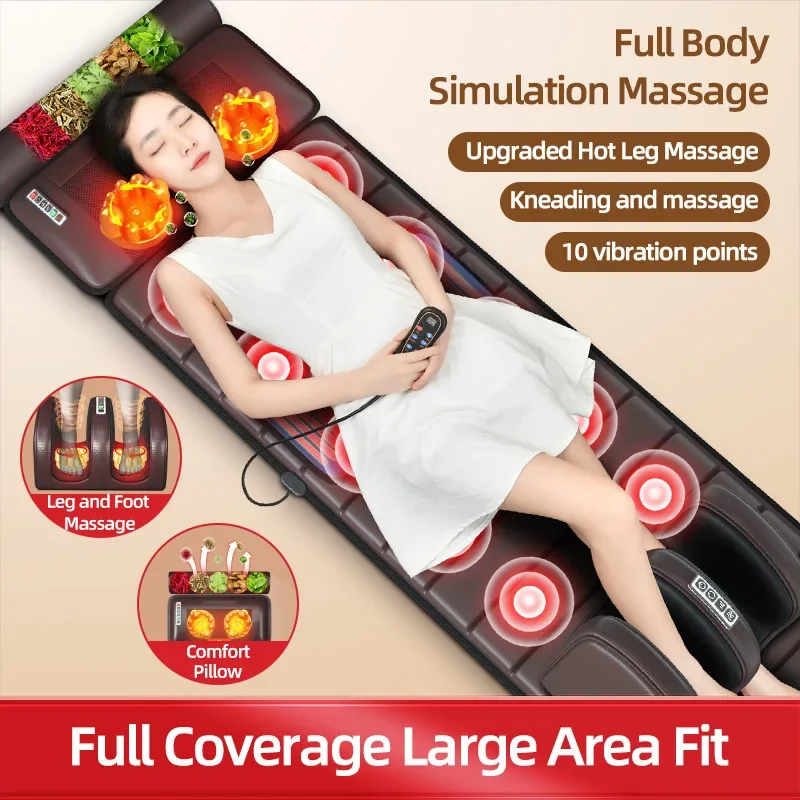 Full Body Home Mattress Massager Automatic Recliner Vibration Kneading Intelligent Cervical Spine Waist Back