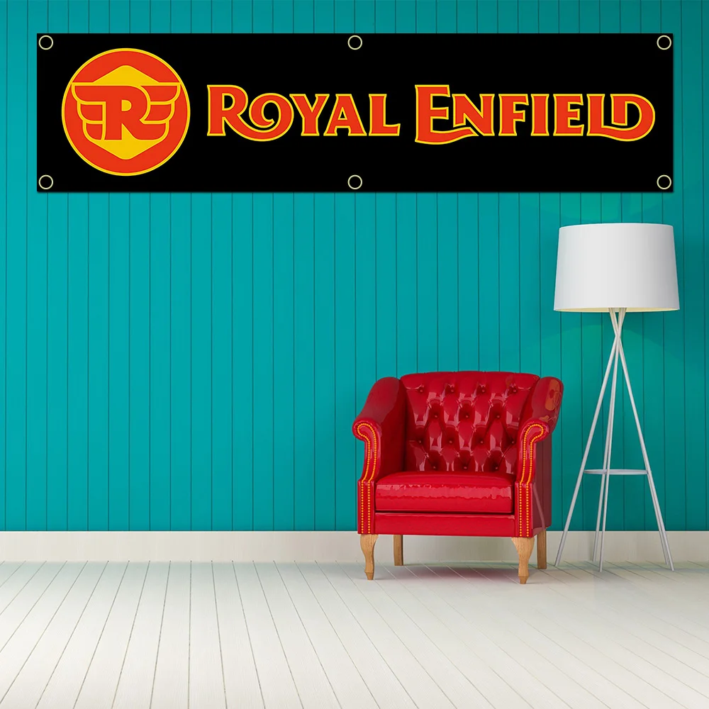 45x180cm Royal enfields Banner Flag poliestere stampato Garage Wall Art decorazioni per esterni arazzo