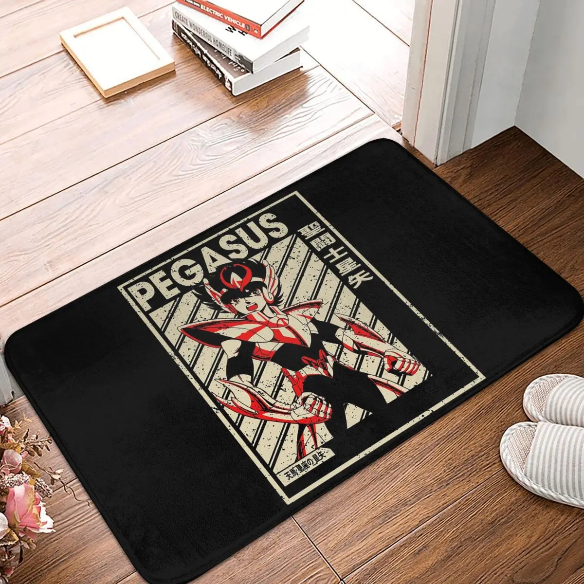 Knights Of The Zodiac Pegasus Saint Seiya Anime Andromeda Anti-slip Doormat Floor Mat Carpet Rug for Kitchen Footpad Mats