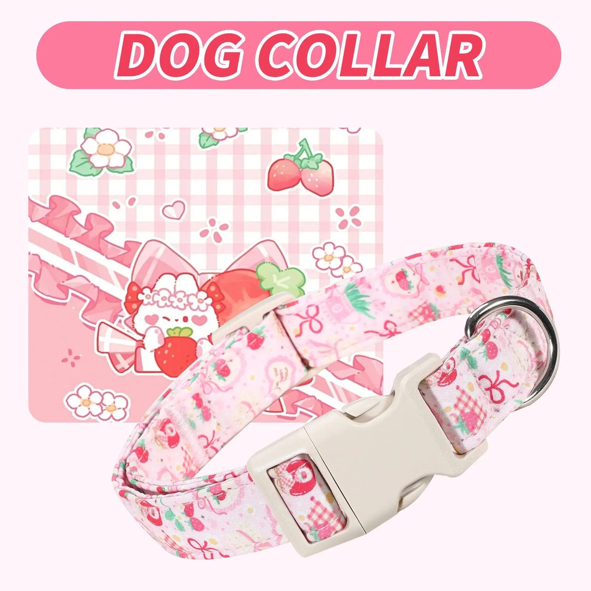 Collar Antipérdida para Perros y Gatos, Ajustable, con Cierre de Seguridad, para Perros Pequeños, Medianos y Grandes, Cómodo, para el Día de San Valentín