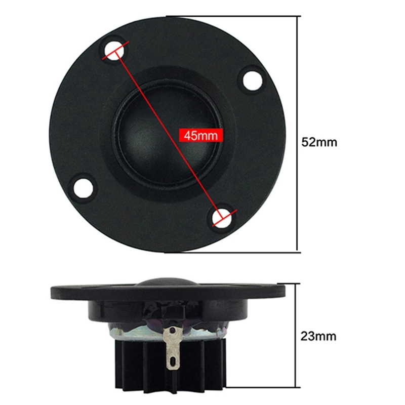 N75R-Tweeter المتكلم 6 أوم 30 واط Hifi لينة قبة فيلم الحرير ثلاثة أضعاف مكبر الصوت النيوديميوم مسننة بالوعة الحرارة 8 قطعة