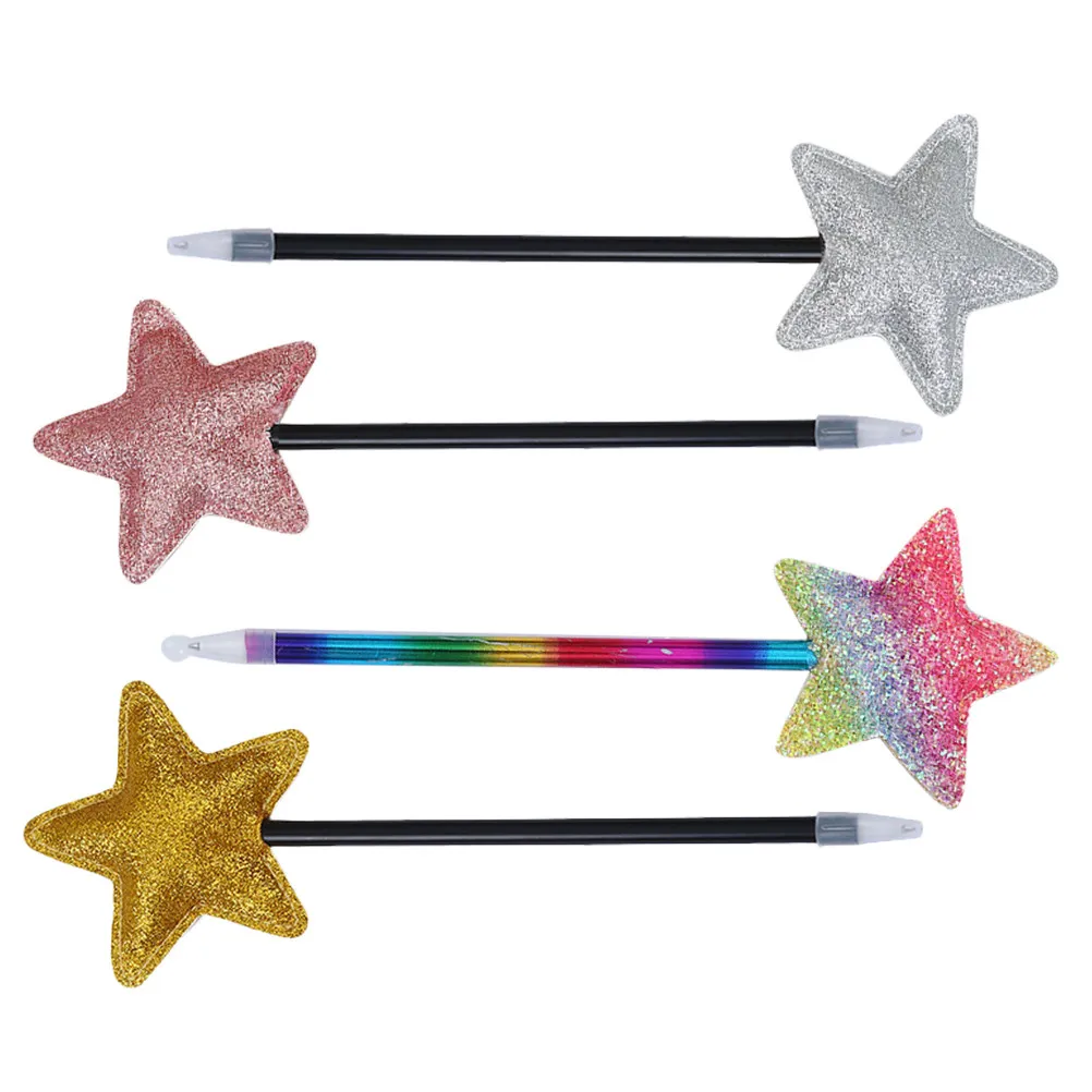 4Pcs For Guest Book Pens Christmas Pens Star Shaped Ballpoint Fine Black Ink Retractable Journaling Drawing Scrapbooking