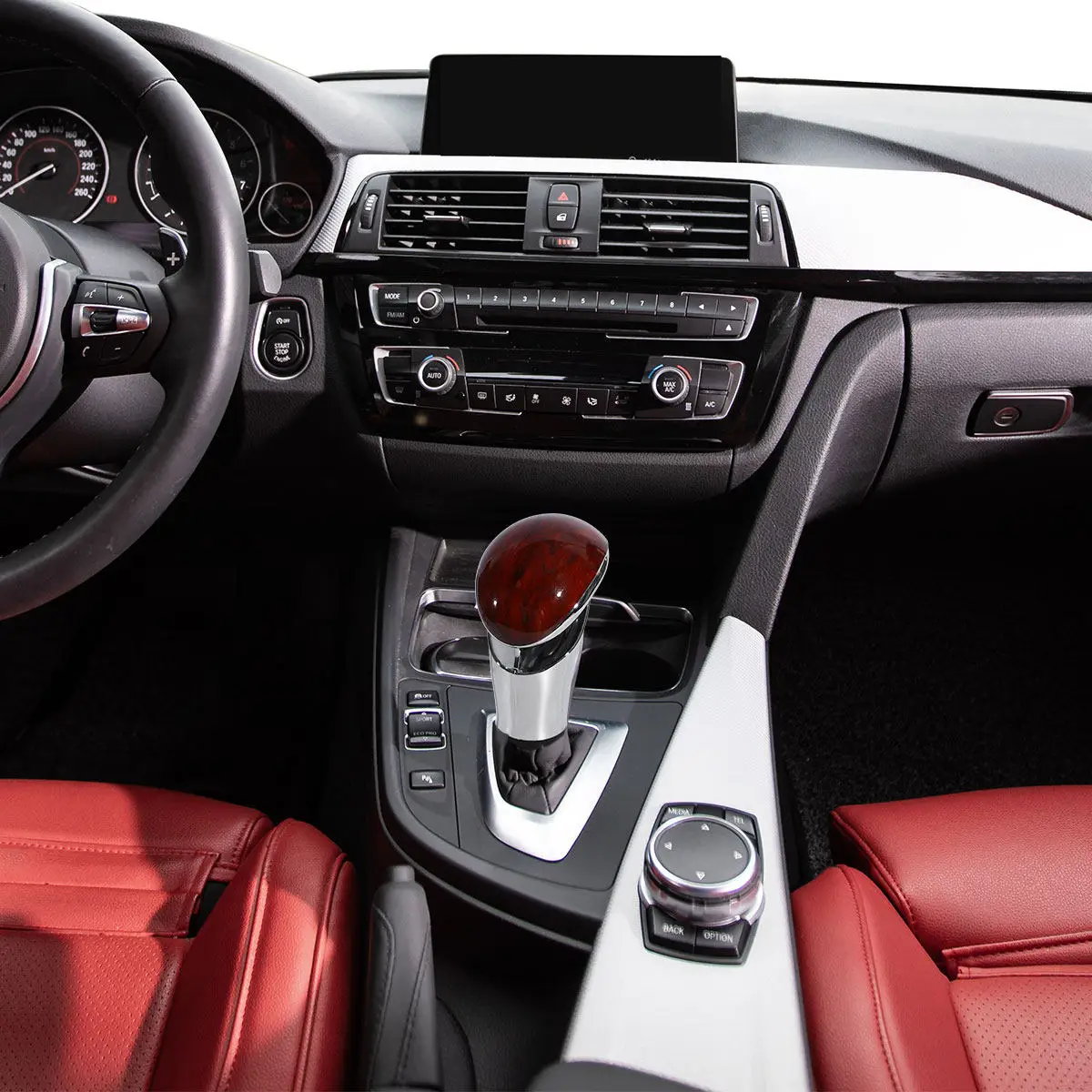 

Light Brown and Silver Car Gear Knob for Automatic Transmission Direct Fit Replacement Shifter Stick Luxury Stylish Automobile