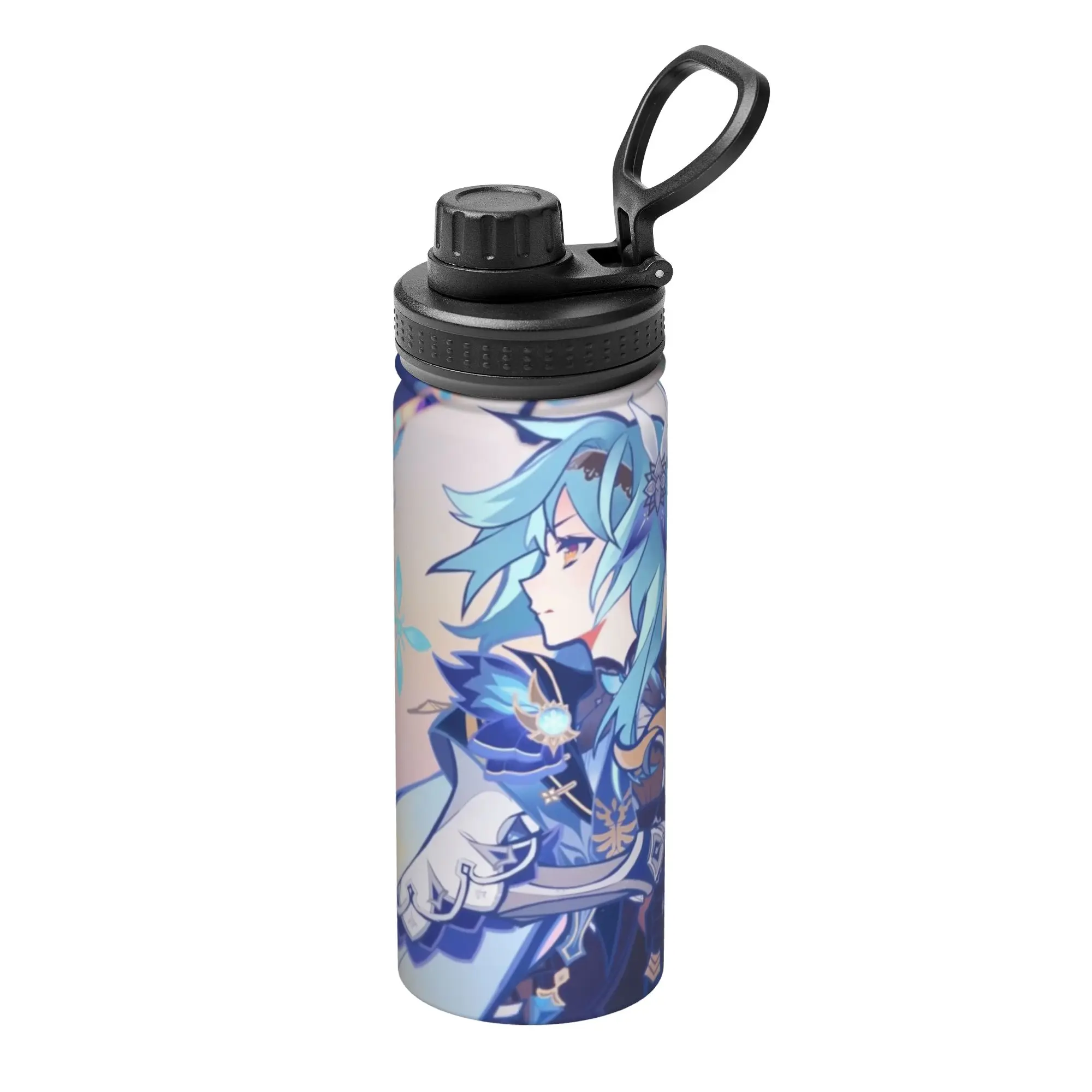 Eula Genshins Impact 18OZ Sports Insulated Kettle Video Game Thermal Cup Stainless Steel Smoothie Tea Mug Water Bottle