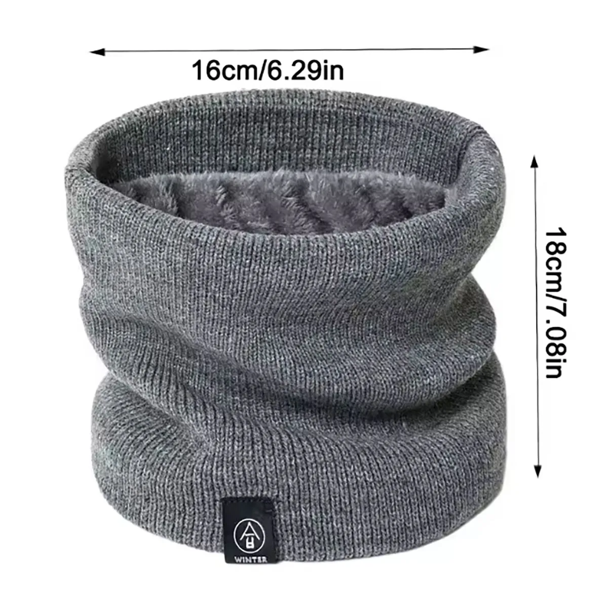 Fashion Women Knitted Scarf Solid Cashmer Like Winter Snood Scarves Lady Warm Wool Fur Thick Unisex Men Neck Scarfs Ring