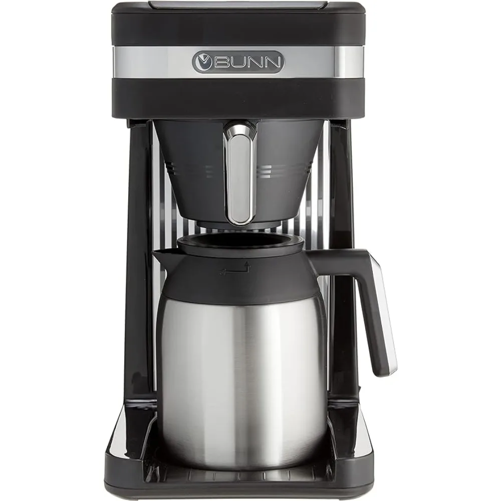 10-Cup Coffee Electric Espresso Utensils Speed Brew Platinum Thermal Coffee Maker Stainless Steel Black Machines Makers Portable