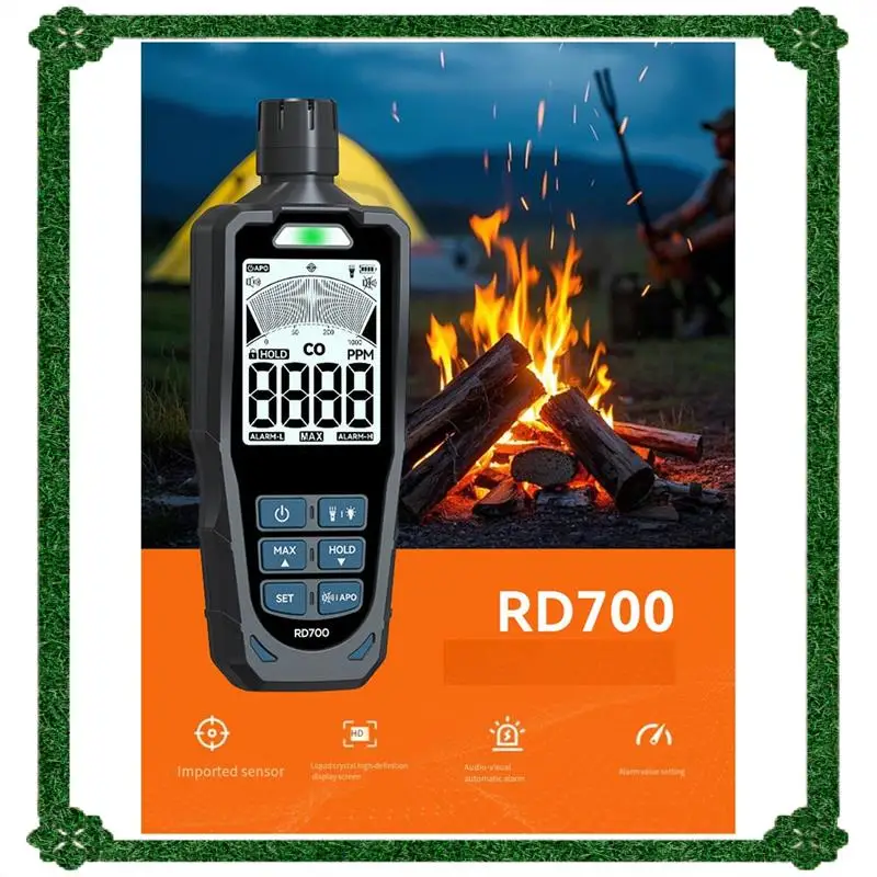 24-uurs levering Koolmonoxidedetector CO-detector voor thuis, 1000 PPM (10% nauwkeurigheid), visuele en hoorbare alarmen met instelbare T
