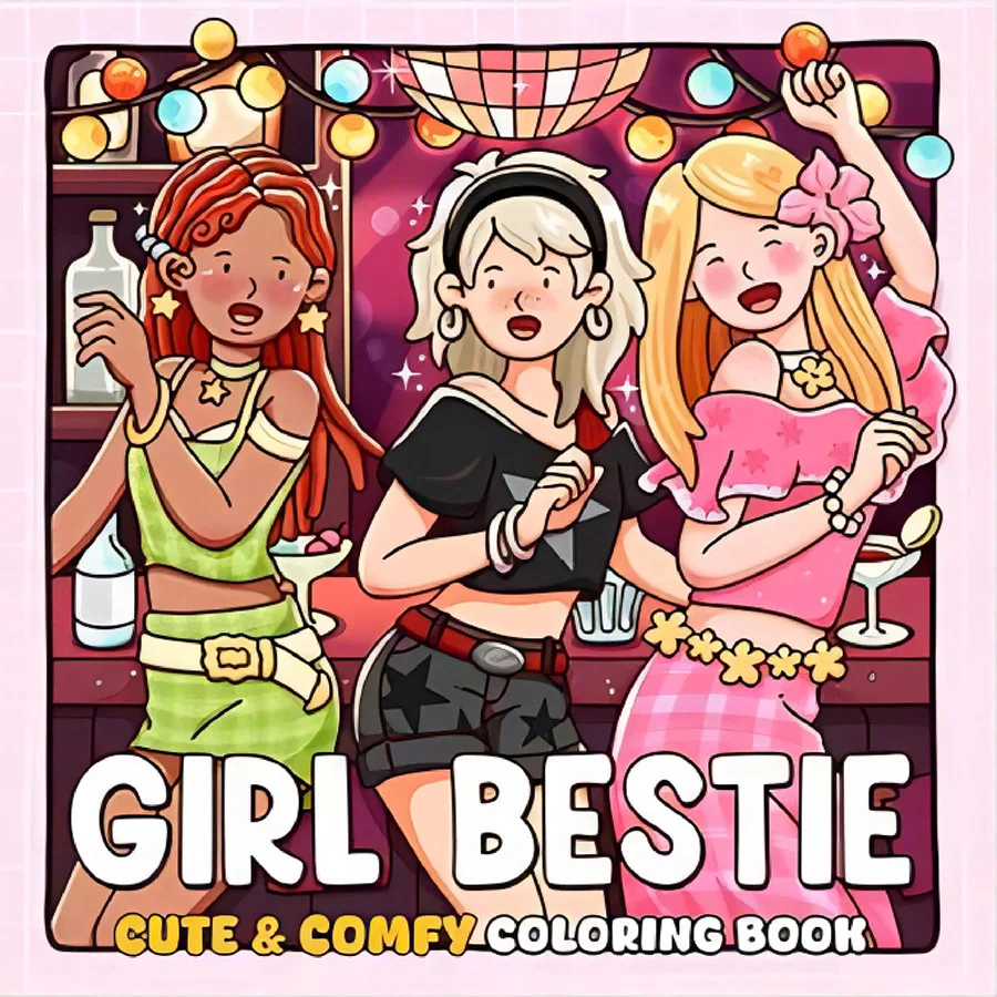 Girl Bestie Coloring Book Adults Christmas Thanksgiving Drawing Supplies Art Therapy Relaxation Gift for Men Women