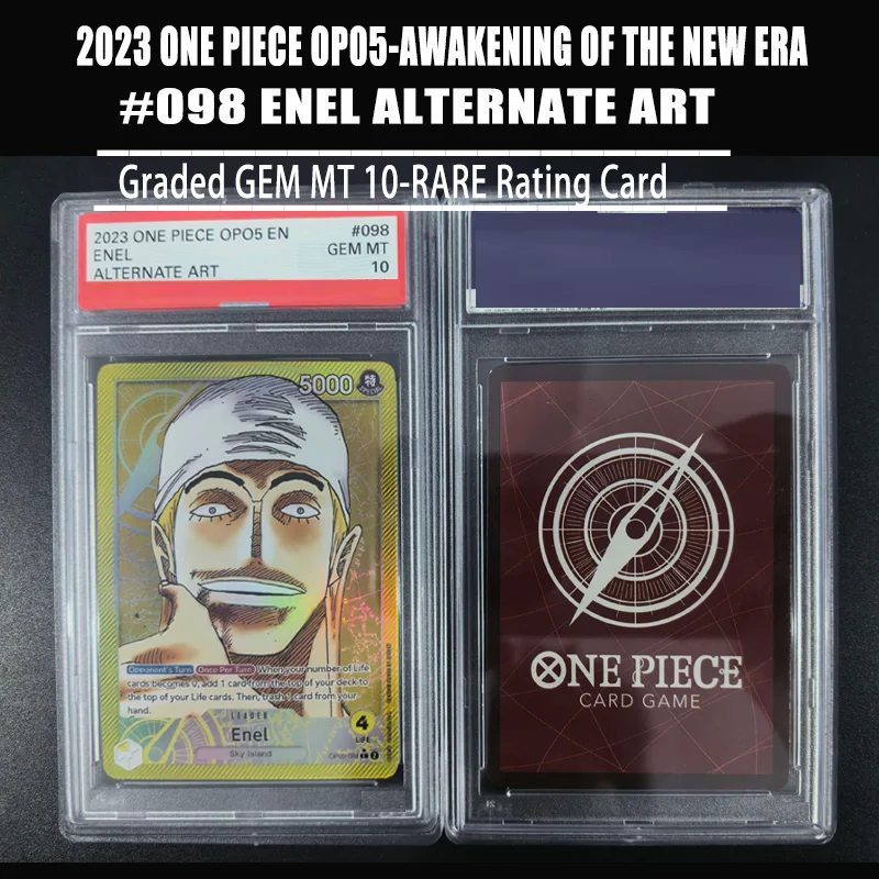 Diy Proxy 2023 One Piece Op05-098 Despertar de la Nueva Era # 098 ENEL ALTERNATE ART Gem Mt 10 Colección Tarjeta de Anime