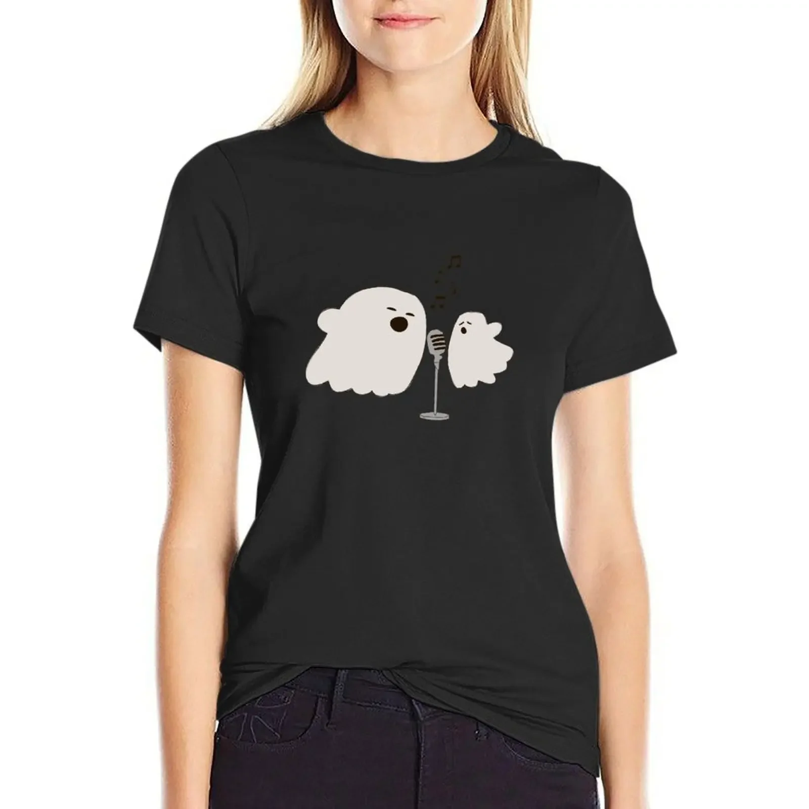 

Ghost Duet T-Shirt tops oversized cute tops vintage clothes t-shirt dress for Women plus size