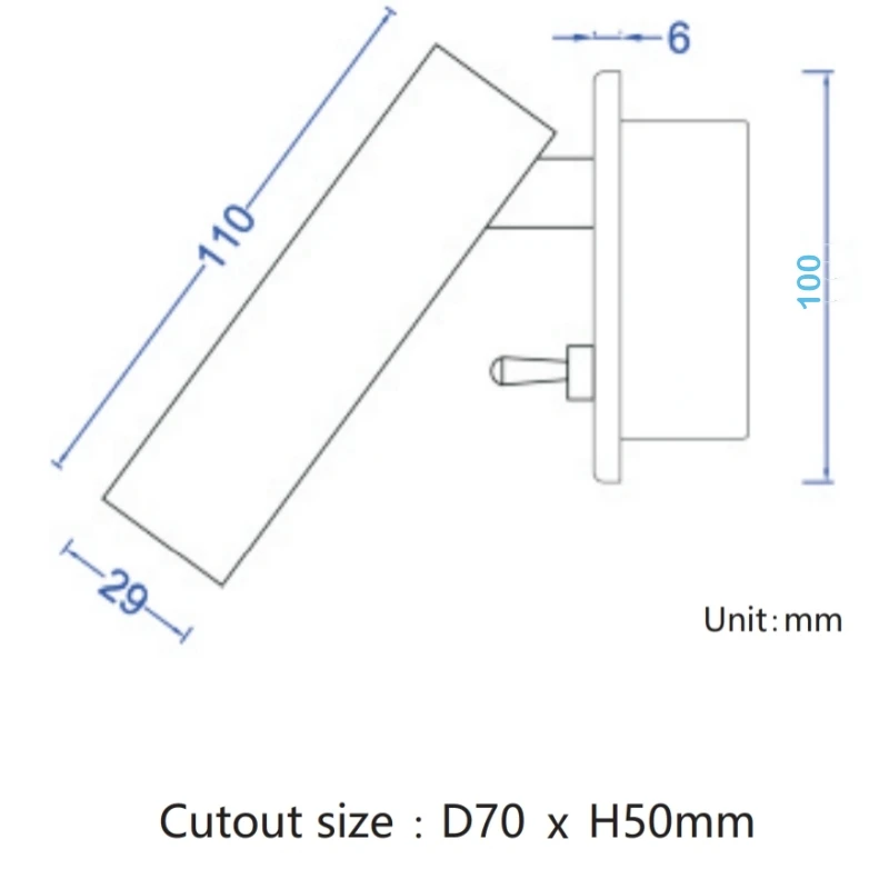 Topoch Round Recessed LED Spotlight Bedside Wall Lamp for Hotel Decor Adjustable Aplique 3W Reading Pared Éclairage d'Intérieur