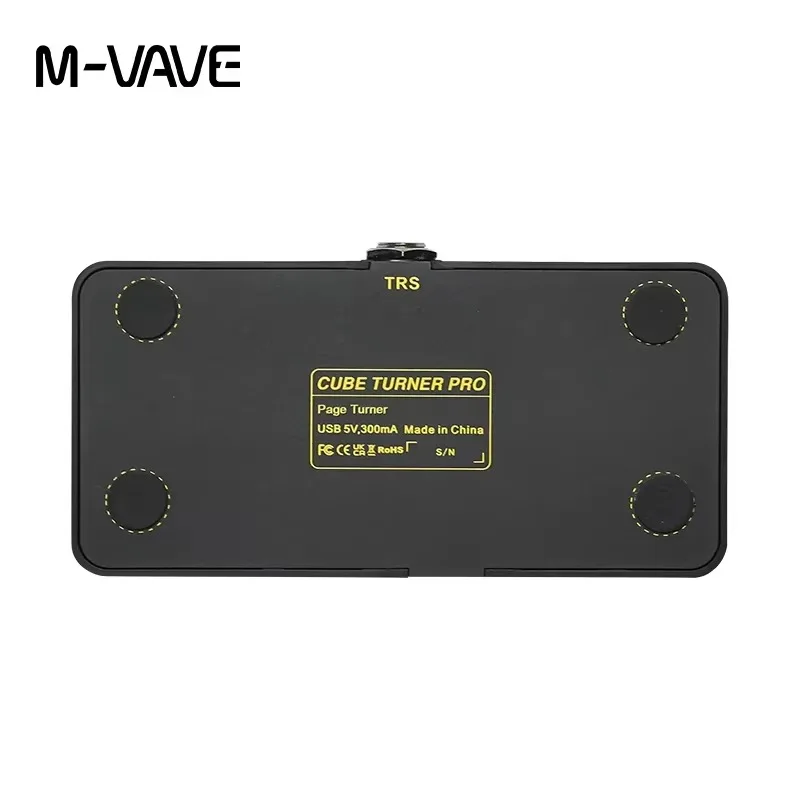 M-VAVE Cube Turner Pro Wireless Page Turner Bluetooth Silent Foot Pedal USB Rechargeable for iPad iPhone Tablet Smart Phone