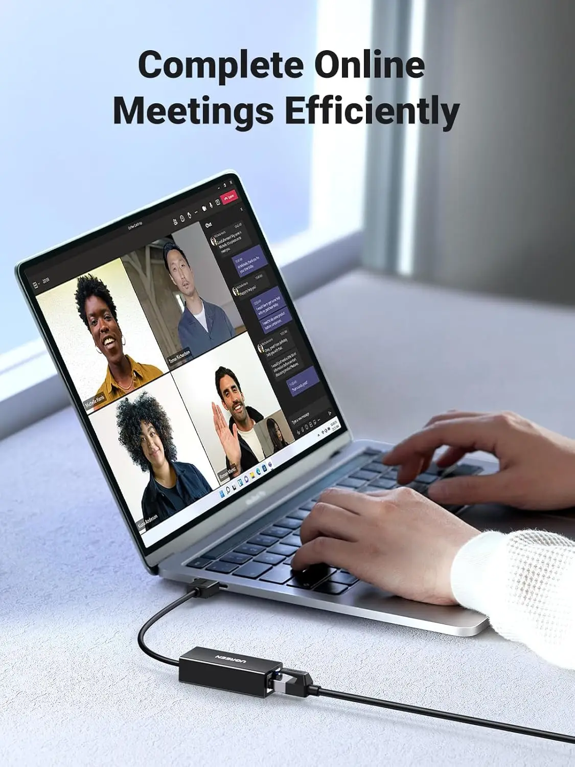 UGREEN USB 이더넷 어댑터, 1000Mbps 이더넷 어댑터 USB 3.0, 드라이버 불필요, RJ45 LAN 네트워크 어댑터