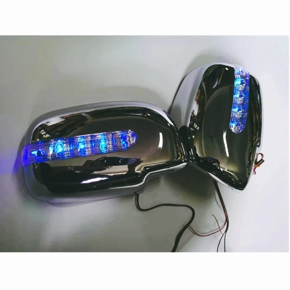 ZA-Cubierta de espejo retrovisor LED con luz, Retrovisor lateral con seal de giro para Toyota HILUX VIGO 2006-2014