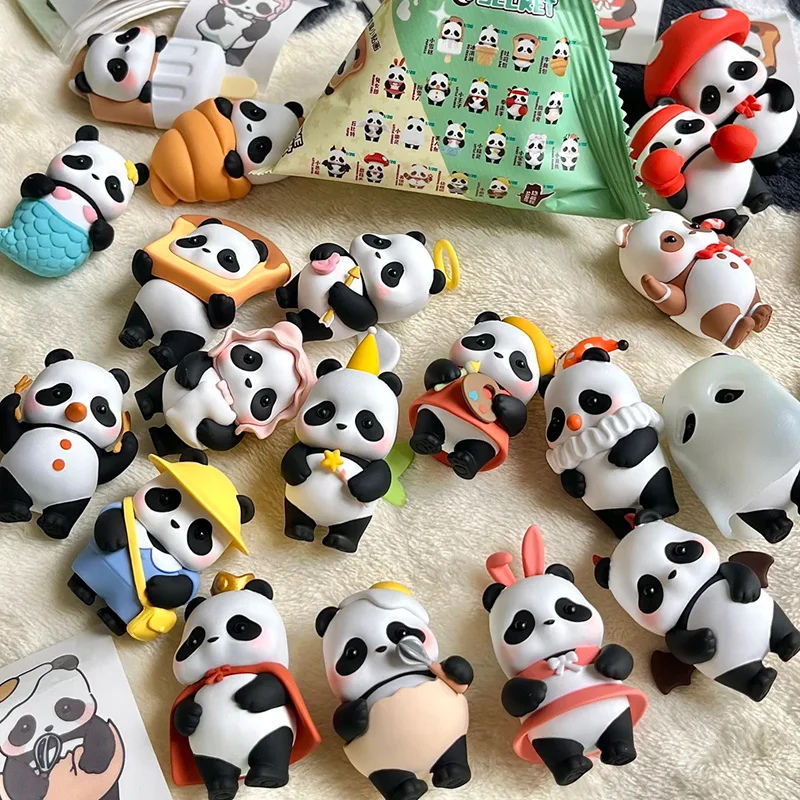 PandaRoll-caja ciega de la serie versátil y mínima para bebé, 52 juguetes auténticos, Mini grano bonito, juego de moda para niña, regalo de escritorio de cumpleaños