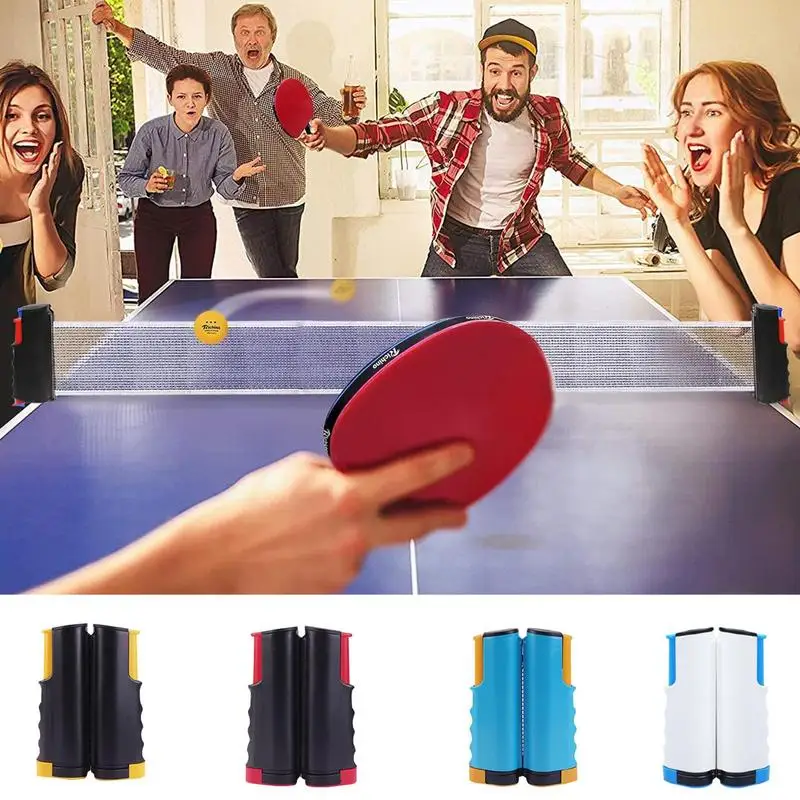 Table Tennis Table Net Retractable Table Tennis Nets & Posts Portable Pingpong Net With Adjustable Length For Playing Pingpong