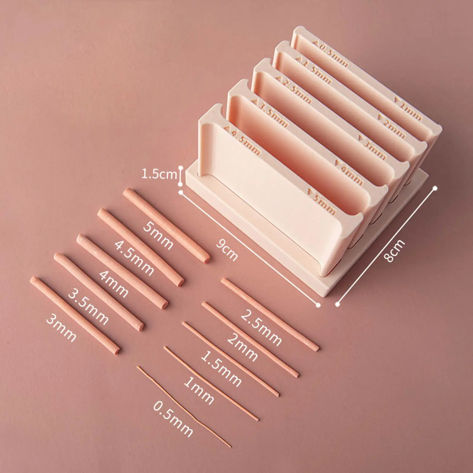 أداة شريط الطين مع علامات القياس 5 قوالب قابلة للتبديل #6