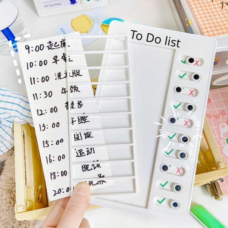 New Reusable To Do List Planner Daily Memo Board Adjustable Check List Board Plastic My Chore Chart Kid Self-discipline Card