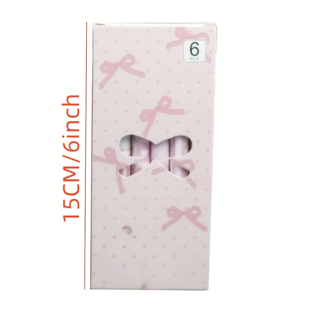 6-Piece Pink Bow 0.5mm Retractable Gel Pens 3