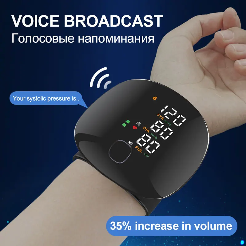 Korean Digital Recharge Wrist Blood Pressure Monitor Sphygmomanometer Tonometer Tensiometer Heart Rate Pulse Meter Health Care