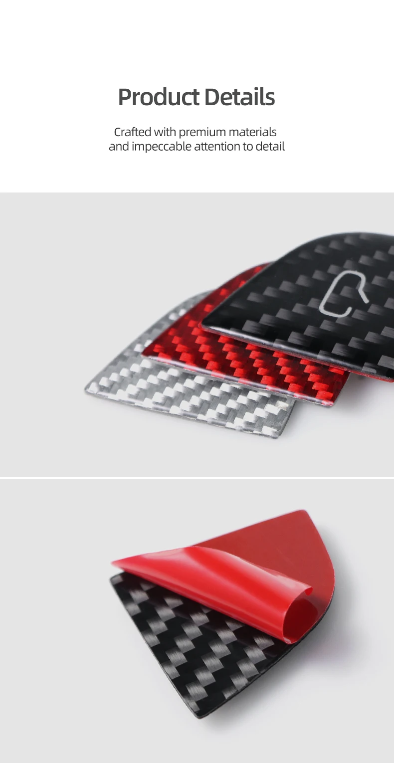 Für Tesla Modell Y 2019-2025 Juniper Modell 3 Highland 2024 Carbon Faser Auto Innen Tür Schalter Taste Trim aufkleber Zubehör – Detail 5
